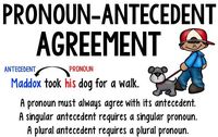 Pronoun-Antecedent Agreement Flashcards - Quizizz