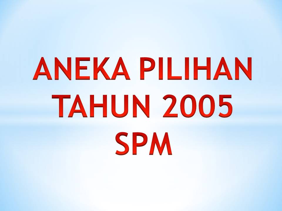 Aneka Pilihan 2005 Quizizz