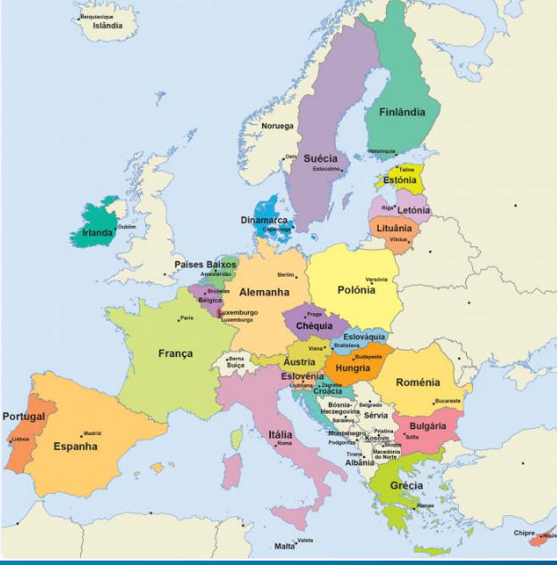 países da europa - Série 1 - Questionário