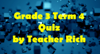 Grade 3 Term 4 Quiz