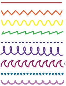 types of lines in art for kids