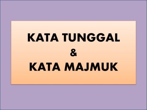 Contoh kata tunggal