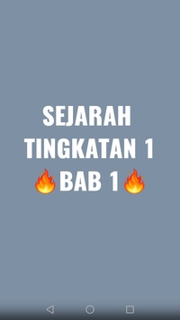 SEJARAH TINGKATAN 1 - BAB 1