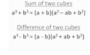 Sum and Difference of Cubes