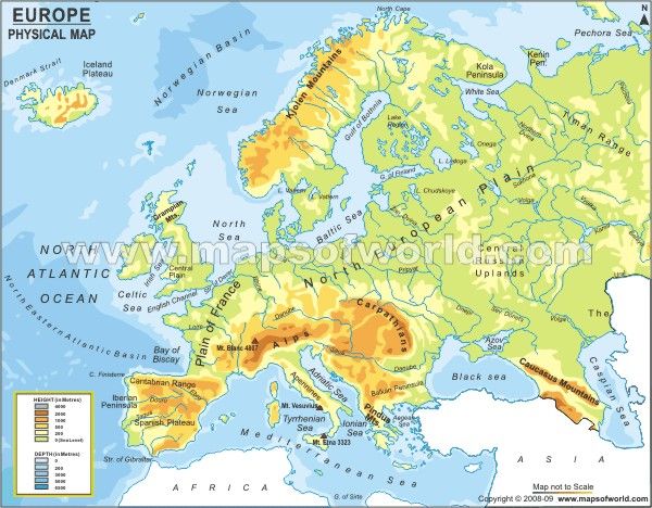 physical map of europe iberian peninsula