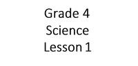 Grade 4 Science Lesson 1: Materials that Absorb Water