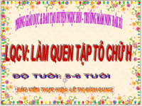 Chữ H - Lớp 1 - Quizizz