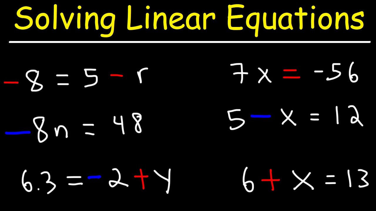 CH 2.1 Linear Equations in One Variable