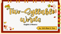 Multiple Syllable Words - Year 1 - Quizizz