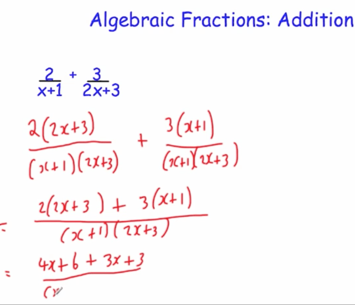 Simplifying, Adding and subtracting Algebraic Fractions - Quizizz