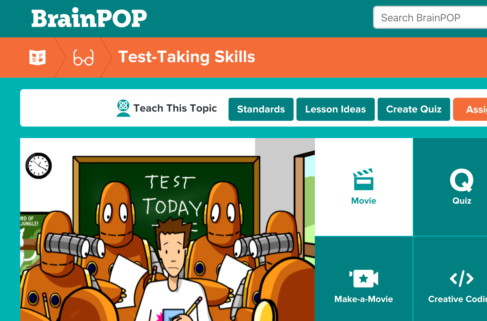 test-taking-skills-brainpop-110-plays-quizizz