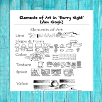 Elements and principles of art in The Starry Night