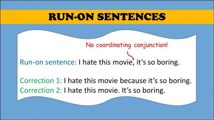 Run On Sentences Flashcards - Quizizz