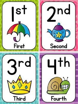 Ordinal numbers 5th