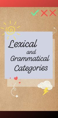  Lexical And Grammatical Categories Quiz English Quizizz