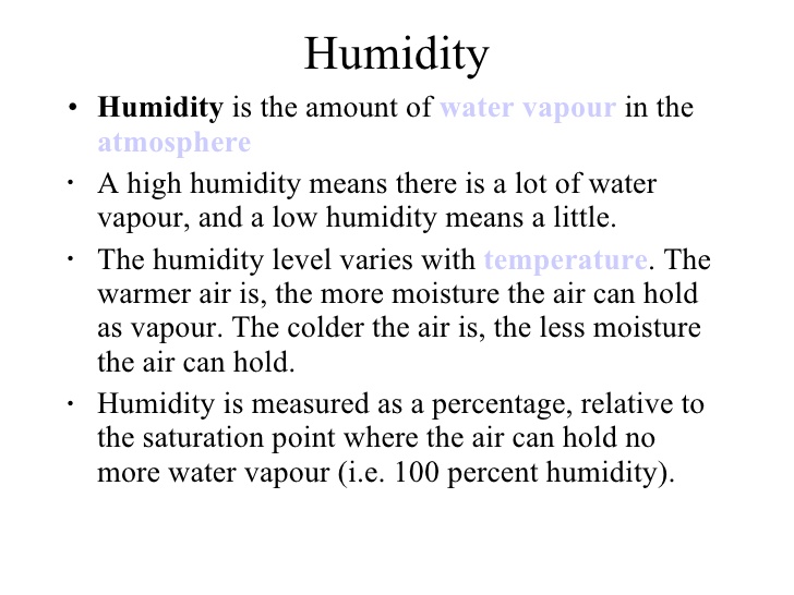 Meaning humidity What is
