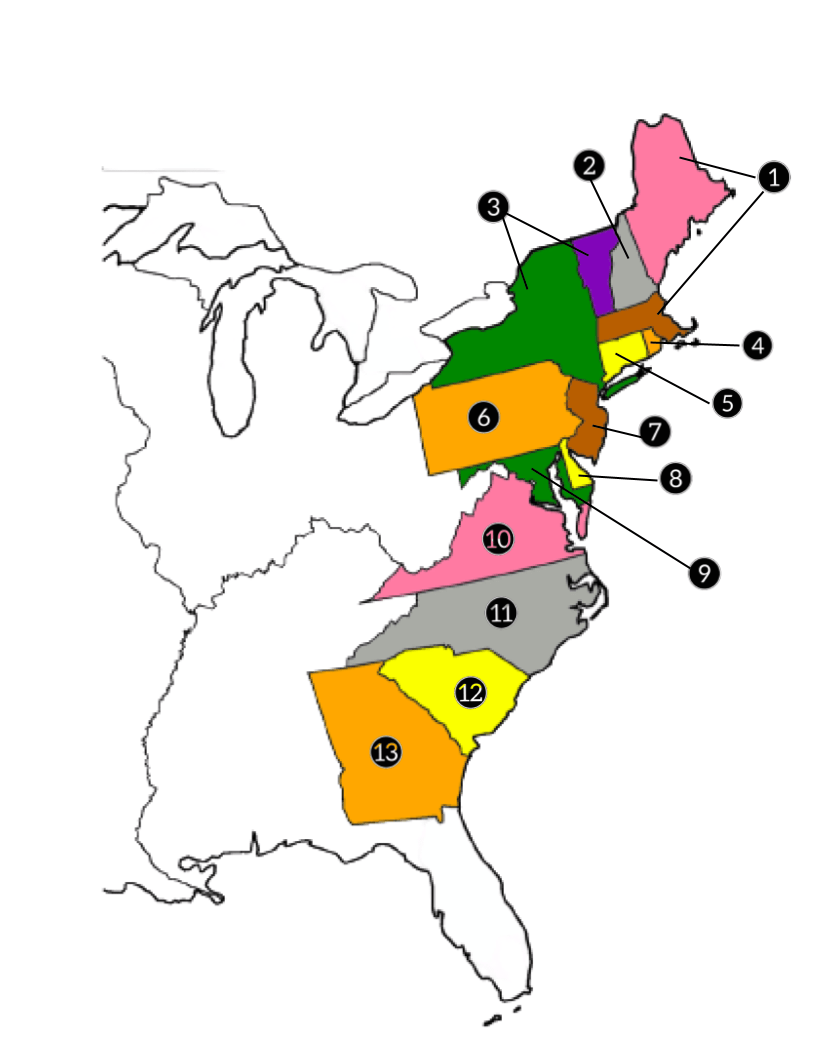 13 Colonies & Colonial Regions | 665 plays | Quizizz