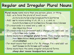 A Quiz Game for Plurals - Regular and Irregular Plural Patterns