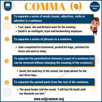 Commas - Class 9 - Quizizz