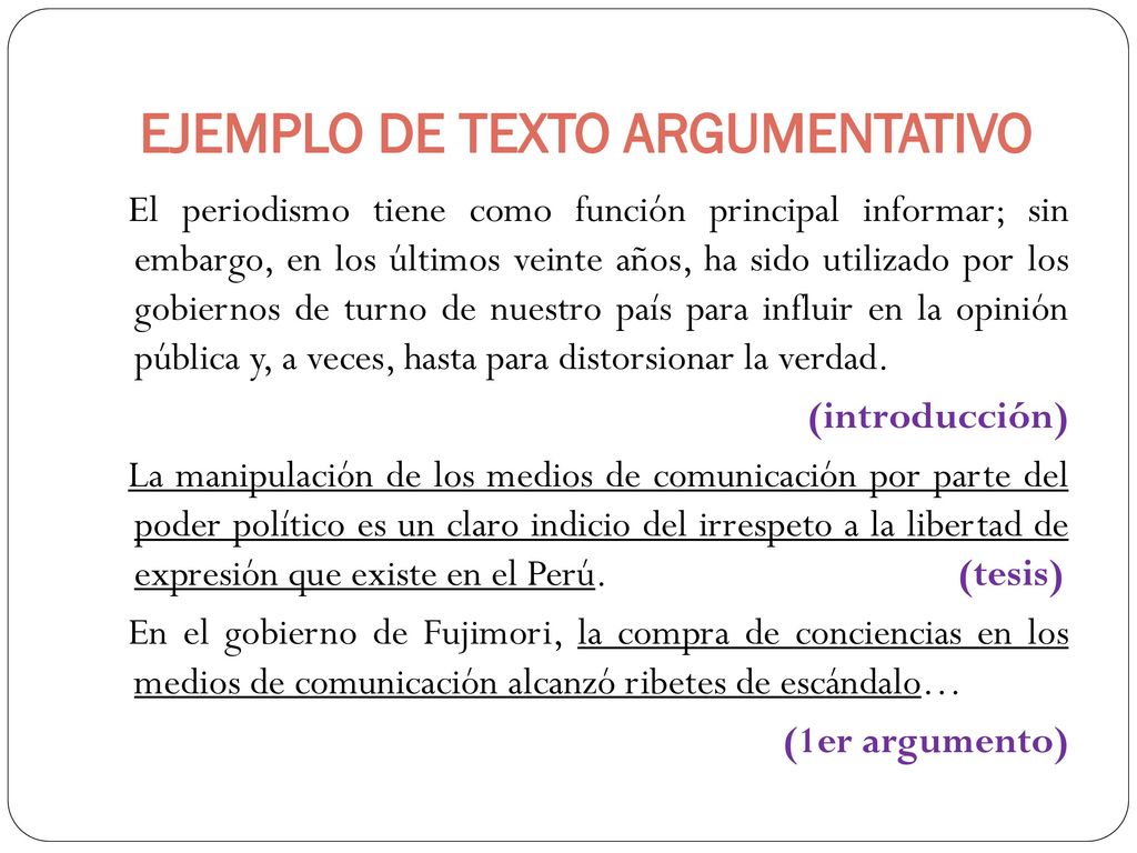 TEXTO ARGUMENTATIVO | Quizizz