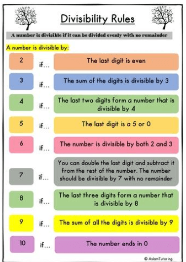 Divisibility Rules | Mathematics - Quizizz