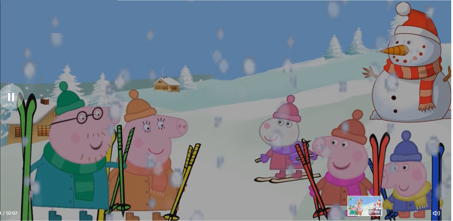 Snowy mountain Peppa Pig