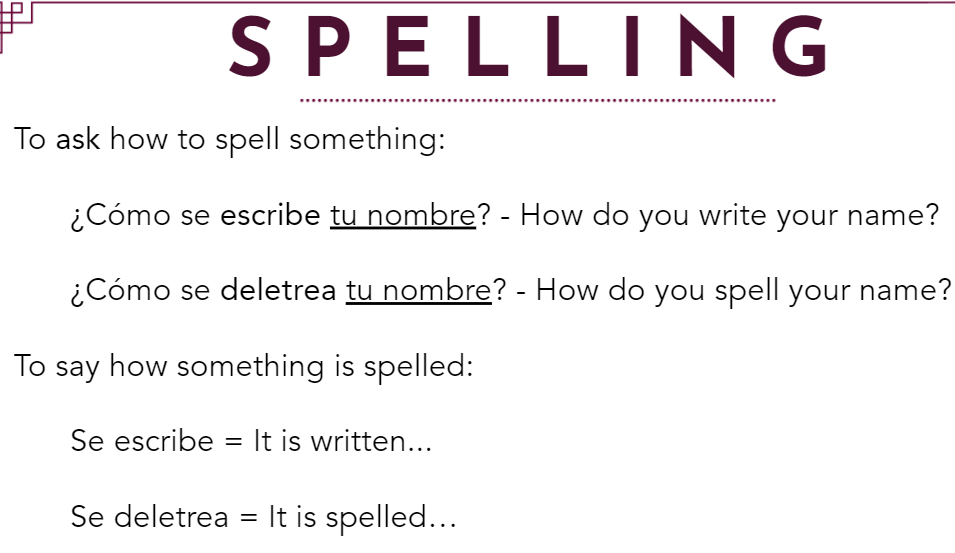 Alfabeto Espanhol - Série 6 - Questionário