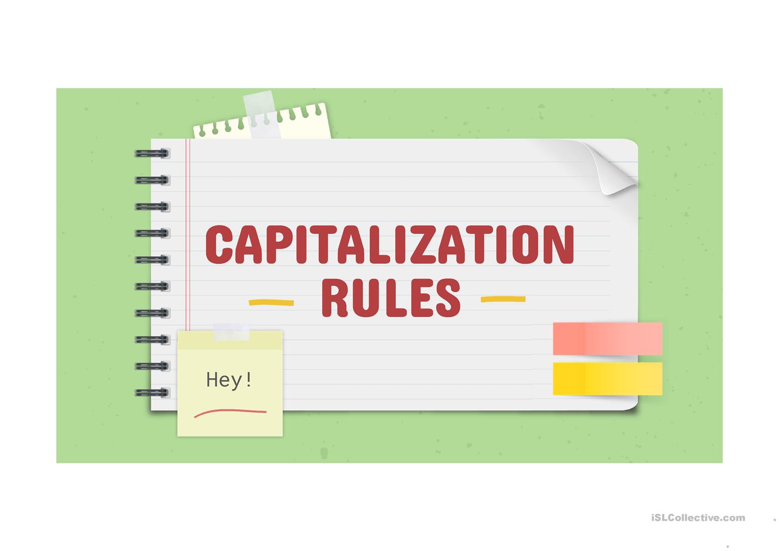 Words: Capitalization - Class 5 - Quizizz