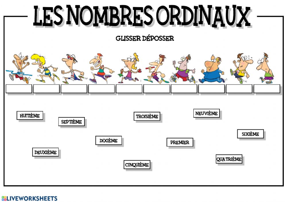 nombres ordinaux 1 20