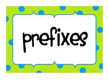 Prefixes Flashcards - Quizizz