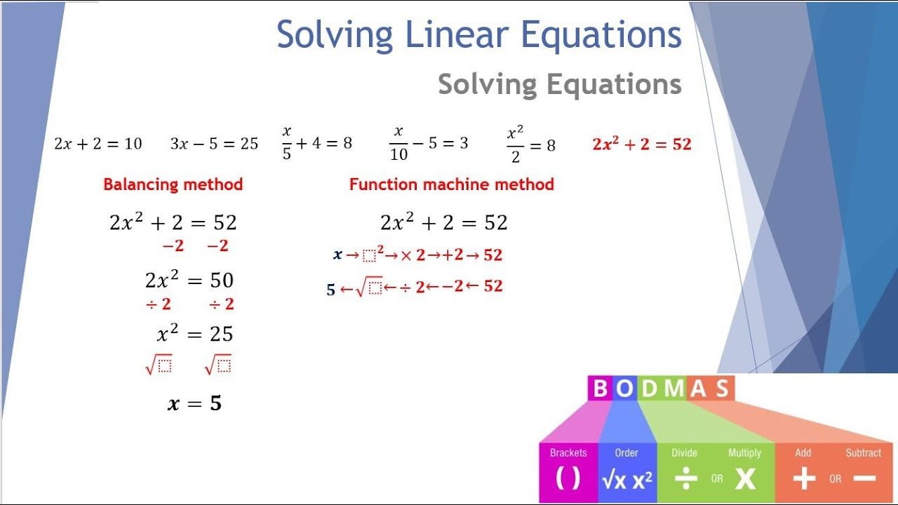 Solving one variable linear equations