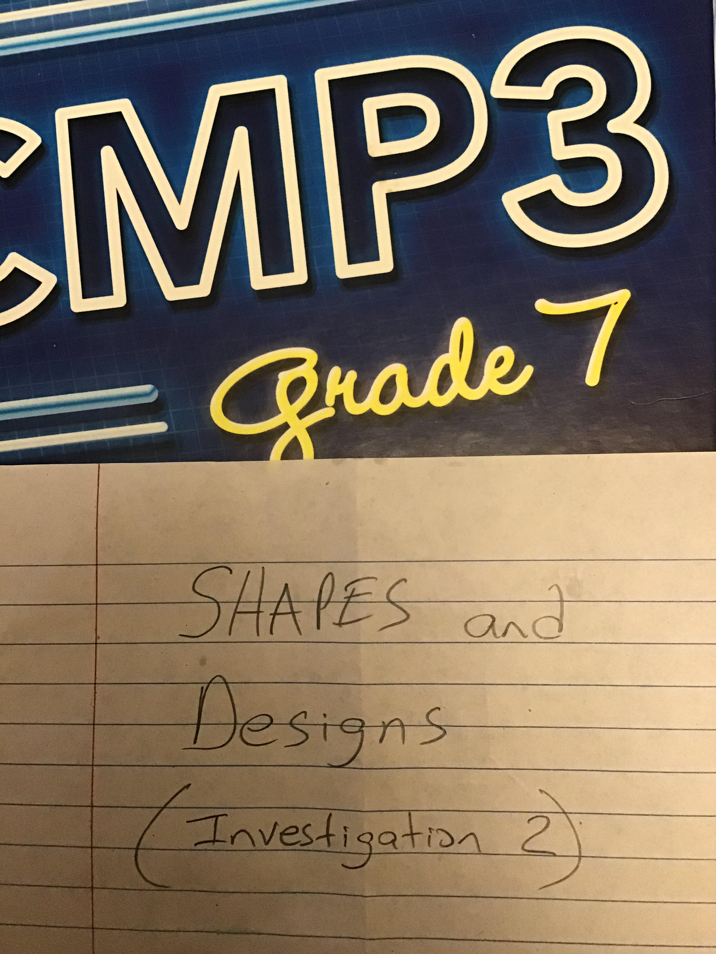 Shapes & Designs (Investigation 2)