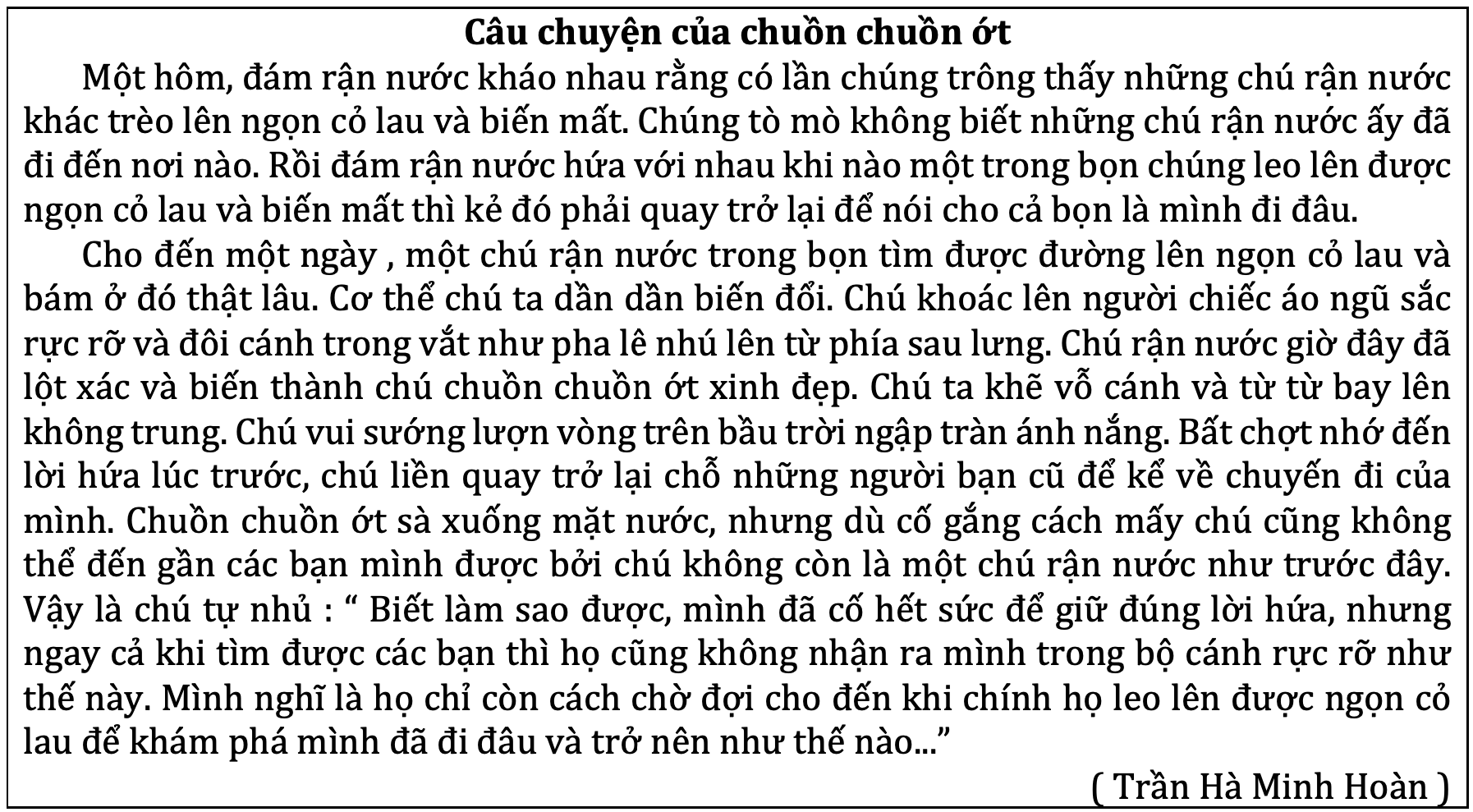 Câu chuyện dân gian - Lớp 3 - Quizizz