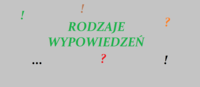 Rodzaje zdań - Klasa 5 - Quiz