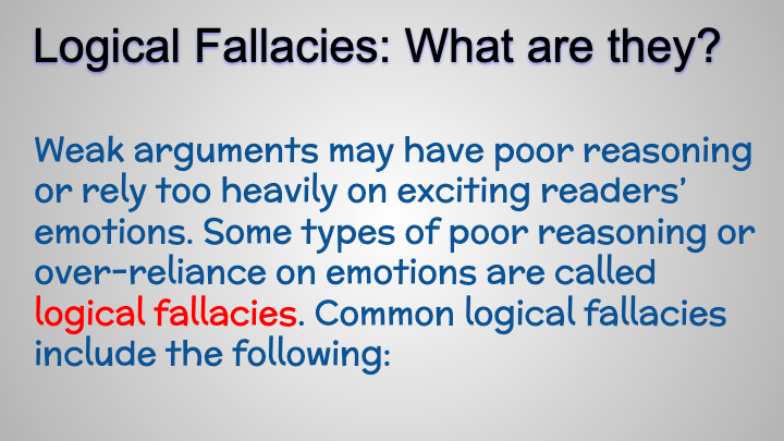 Logical Fallacies Questions & Answers For Quizzes And Worksheets - Quizizz