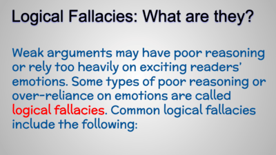 Logical Fallacies questions & answers for quizzes and worksheets - Quizizz