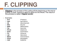 Clipping Morphology Quiz Grgs English Quiz Quizizz