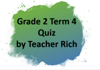 Grade 2 Term 4 Quiz