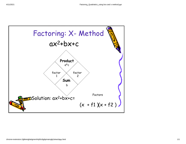 diamond-method-factoring-lesson-1-mathematics-quizizz