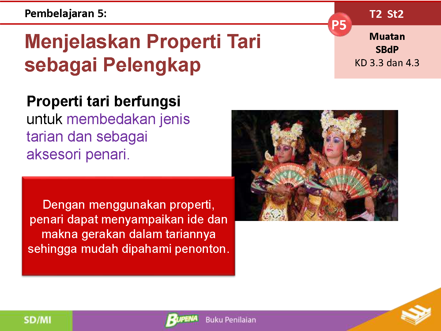 Materi SBdP Kelas 5 Tema 2 Subtema 2 | Education - Quizizz