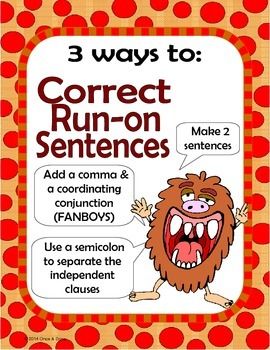 Run On Sentences - Class 9 - Quizizz