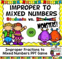 Mixed Numbers and Improper Fractions - Grade 2 - Quizizz