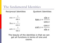 trigonometric identities - Class 9 - Quizizz