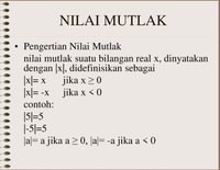 nilai mutlak - Kelas 3 - Kuis