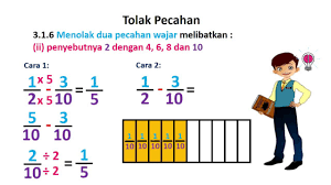 Matematik Tahun 3 - Tolak Pecahan | Quizizz