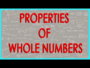Properties of Whole Numbers