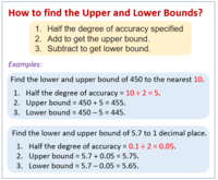 Lower bound and upper bound