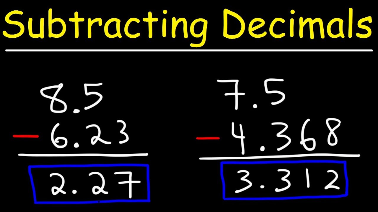 Subtracting Decimals - Year 6 - Quizizz