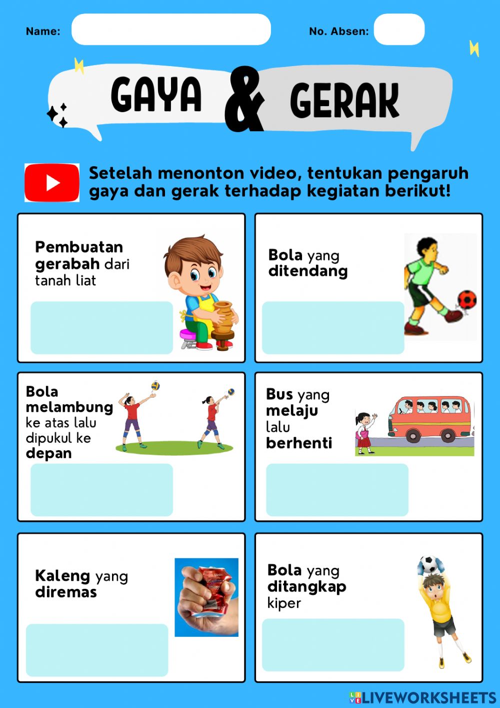 gaya sentripetal dan gravitasi - Kelas 7 - Kuis