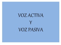 Voz activa y pasiva - Grado 7 - Quizizz